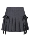 PICSGIRL  -  Y2K Pleated Skirts Women Vintage Preppy Style Mini Skirt Female Summer High Waist Skirts Ladies Korean Bow Lace-up Slim Faldas