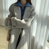 PICSGIRL  -  layered look inspo Faux Fur Parka Women Casual Loose Chic Lace Up Long Coats Female Solid Soft Warm Turndown Collar Fashion Outwears Lady