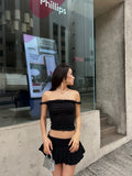 PICSGIRL  -  Women off the shoulder Crop Top