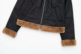 PICSGIRL  -  Loose Moto Biker Winter Shearling Sheepskin Leather Jackets Streetwear Thicken Parka Faux Leather Lamb Fur Outwear