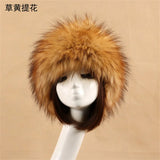 PICSGIRL  -  Winter Thick Furry Hairband Fluffy Russian Faux Fur Women Girl Fur Headband Hat Winter Outdoor Earwarmer Ski Hats Hot