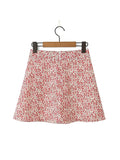 PICSGIRL  -   Cute Flower Print Ladies Summer A-Line Black Mini Skirts 2024 Girls Casual Zipper Fly Pink Short Skirt