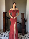 PICSGIRL  -  layered look inspo Off Shoulder Solid Women Dress Sleeveless Backless Split Lady Dresses Fashion Wave Cut Evening Party Female Maxi Vestidos