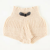 PICSGIRL  -  Y2K Belt Buckle Detail Knitted Shorts Japanese Girl Style Beige Slim Fit Sweater Shorts Cute Casual Outfits Winter