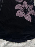 PICSGIRL  -  Y2k Aesthetic Flower Printing Women Grunge T-shirts Vintage Slim Harajuku Sexy Black Tshirts 2024 Summer Bottoming Crop Tops