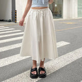 PICSGIRL  -  Skirt Lace-Up French Style Fairy Solid Color Women'S Loose Long Skirt That Covers The Flesh And Looks Slimming Leisure Skirt