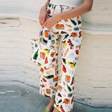 PICSGIRL  -  Women Fruit Tapas Print Wide Leg Jeans Casual Loose Denim Pants Trousers with Pockets Retro Y2K Aesthetic Pants Streetwear