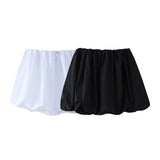 PICSGIRL  -  Women's Fashion Balloon Skirt Pants Vintage High Waist Women's Chic Ladies Wipe Mini Skirt