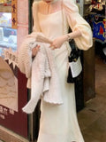 PICSGIRL  -  Stand Collar Dress Autumn Long Dress Gentle Wind Super Fairy Temperament Is Beautiful