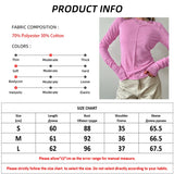 PICSGIRL  -  White Pleated Knitwear Tees Women Round Neck Inner Solid Slim Basic Tees Autumn Winter 2024 Office Lady Pullover Top