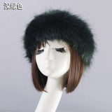 PICSGIRL  -  Winter Thick Furry Hairband Fluffy Russian Faux Fur Women Girl Fur Headband Hat Winter Outdoor Earwarmer Ski Hats Hot