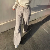 PICSGIRL  -  Autumn Baggy Corduroy Pants Woman Korean Fashion Office Lady Basic Casual Wide Leg Trousers Winter New Pantalones