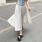 PICSGIRL  -  Skirt Lace-Up French Style Fairy Solid Color Women'S Loose Long Skirt That Covers The Flesh And Looks Slimming Leisure Skirt