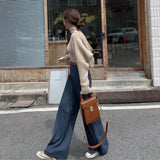 PICSGIRL  -  Solid Color Casual High Waist Wide Leg Pant Pleat Spring Summer Women's Pants Korean Chic Loose Drape Straight Trouser New