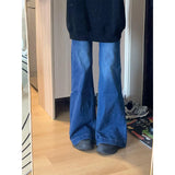 PICSGIRL  -  Women's Blue Thin Washed Micro Flared Wide Leg Jeans Summer New Chic Casual Pants Female Sexy Denim Bell-bottoms Trousers