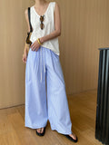 PICSGIRL  -  Summer Women's Casual Striped High Waisted Loose Wide Leg Pants