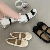 PICSGIRL -  Summer Women Ballet Flat Shoes Fashion Shallow Elastic Band Soft Sole Flats Ladies Elegant Dress Mary Jane Shoes