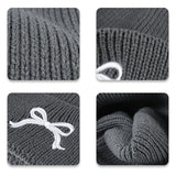 PICSGIRL  -  Winter Knitted Hat for Women Girls Bow Embroidery Woolen Beanies Korean Y2K Bowknot Hip Hop Caps Thick Elastic Ear Warmer Bonnet