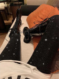 PICSGIRL  -  Sparkly Crystal Pants Women Leggings Autumn Winter High Waist Elastic Bodycon Long Penci Pant Streetwear Y2K Pants Tights