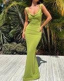 PICSGIRL  -  Sexy Sleeveless Backless Maxi Dress Green Outfit Women Vacation Long Dresses Elegant Summer Clothes 2024