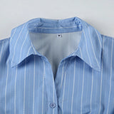 PICSGIRL  -  Office Ladies Casual Striped Blouse Elegant Basic Turn-Down Collar Long Sleeve Shirts Women Spring Autumn Streetwear