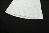 PICSGIRL  -  Elegant Sequined Patchwork 3 Piece Set Women Basic Scarf+Square Collar Tank Tops+Ruched Long Skirt Matching Trend Suits