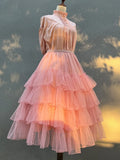 PICSGIRL  -  Sweet Lolita Mesh Ruffles Tutu Skirts Ball Gown Lolita Extended Skirt Lining Daily Lolita Lace Gauze Fluffy Skirt