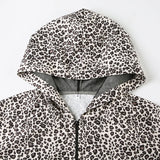 PICSGIRL  -  Leopard Print Vintage Hooded Coat Y2K Loose Fit Casual Zipper Coats Grunge Style Women Jacket Autumn Outwear Street