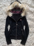 PICSGIRL  -  Japanese Harajuku Punk Skull Hoodies Women Fur Patchwork Hooded Tops Y2k Aesthetic Zipper Up Grunge Jackets Gothic Sweatshirts