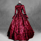 PICSGIRL  -  Halloween Women Victorian Medieval Queen Cosplay Costume Vintage Retro Gothic Lace Lace Up Party Long vestidos Evening Dresses