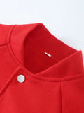 PICSGIRL  -  Spring Red Women Coat Casual Single Breasted Long Sleeve Female Coats 2024 Fashion Loose O-neck Streetwear Ladies Outwear