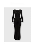 PICSGIRL -  Women Greek Goddess Long Sleeve V Neck X-sharp Maxi Dress