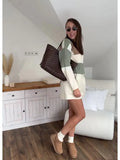 PICSGIRL -  Fashion Color block colorful Sweater For Women O Neck Long Sleeve Casual Loose Pullovers Autumn female High Street Knitwear