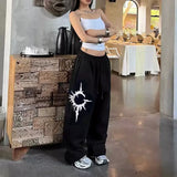 PICSGIRL  -  Y2k Gothic Women Sweatpants Baggy Vintage Harajuku Jogger Straight Korean Fashion Trousers Streetwear Hip Hop