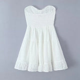 PICSGIRL  -  2024 Summer New Lace Edge Wrapped Chest Slim Fit Spicy Girl European and American Blogger Dress Short Skirt