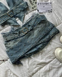 PICSGIRL  -  Y2K Sexy Mini Skirt Denim Tie Cross Bow Bandage Cape+denim Two-piece Zipper Strapless Tube Top Streetwear Set