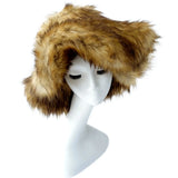 PICSGIRL  -  Luxury Fluffy Women Faux Fur Bucket Hats Oversized 17cm Wide Brim Thicken Outdoor Warm Plush Punk Hat Girl Y2k Female Ski Panama