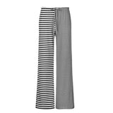 PICSGIRL  -  Y2K American Striped Loose Casual Pants Women Low Rise Lacing Straight Leg Pants Female Autumn Winter Street New Trousers