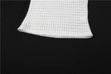 PICSGIRL  -  Elegant Sequined Patchwork 3 Piece Set Women Basic Scarf+Square Collar Tank Tops+Ruched Long Skirt Matching Trend Suits