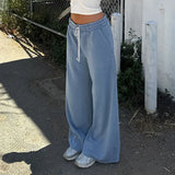 PICSGIRL  -  America Style Baggy Sweatpants Woman Basic Casual Hip Hop Sports Wide Leg Pants Old Money Classical Office Lady Trouser