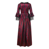 PICSGIRL  -  Steampunk Vintage Women Medieval Dress Gothic Lady Vampire Lace Sleeve Halloween Costume Fashionable Gorgeous robes longues