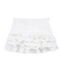 PICSGIRL  -  Female 2024 Summer Fashion Mini Pleated Skirt Casual White High Waist Ruffle Skirt Zipper Female Sweet Mini Skirts Y2K