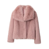 PICSGIRL  -  Chic Ins Blogger Brand Fashion Fake Fox Fur Jacket Coat Women 2024 Winter Luxury Design Big Collar Fur Coats Cool Girls Overcoat