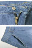 PICSGIRL  -  Loose Straight Women Jeans Blue Streetwear Holiday Ladies Denim Trousers With Pocket