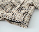 PICSGIRL  -  European and American style autumn new high-end temperament small fragrance style texture plaid jacket
