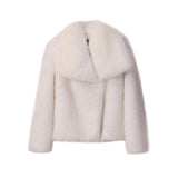 PICSGIRL  -  Chic Ins Blogger Brand Fashion Fake Fox Fur Jacket Coat Women 2024 Winter Luxury Design Big Collar Fur Coats Cool Girls Overcoat