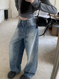 PICSGIRL  -  Y2k 2000s Vintage Baggy Jeans Woman Korean Fashion Harajuku Denim Pants Streetwear Casual Gyaru Trousers American Retro