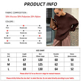 PICSGIRL  -  Gray Warm Knitted Sweater Women Long Sleeves Casual Round Neck Solid Pullover Tops Autumn Winter Office Lady Sweater