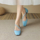 PICSGIRL  -  New Spring/Autumn Women Pumps square Toe Chunky Heel Mary Janes Solid  Women Shoes for Women zapatos de mujer