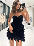 PICSGIRL  -  Splice Ruffles Dress For Women Sleeveless Sexy Off Shoulder Mini Bodycon Dress Womens Party Slim Elegant Dresses Femme